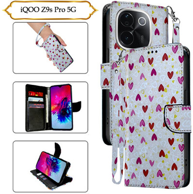 Cutemart Flip Cover for iQOO Z9s Pro 5G(White, Pack of: 1)