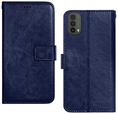 TIRUPATI Flip Cover for Motorola Moto E40, Premium Segment Exclusive Back Cover(Blue, Dual Protection, Pack of: 1)