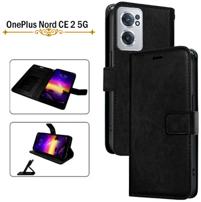 PARGO Flip Cover for OnePlus Nord CE 2 5G(Black, Pack of: 1)