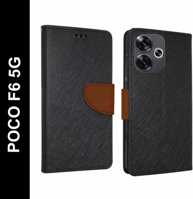 Krumholz Flip Cover for POCO F6 5G(Brown, Dual Protection, Pack of: 1)