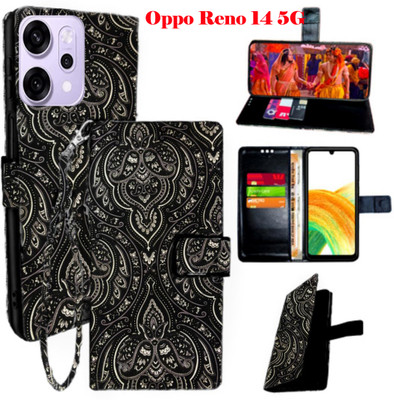 Vacko Flip Cover for Oppo Reno 14 5G(Yellow, Pack of: 1)