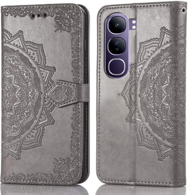 Perkie Flip Cover for vivo V40 Lite 5G(Grey, Dual Protection)