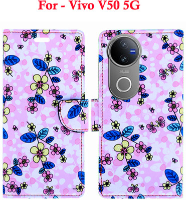 Toklot Flip Cover for Vivo V50 5G(Pink, Pack of: 1)