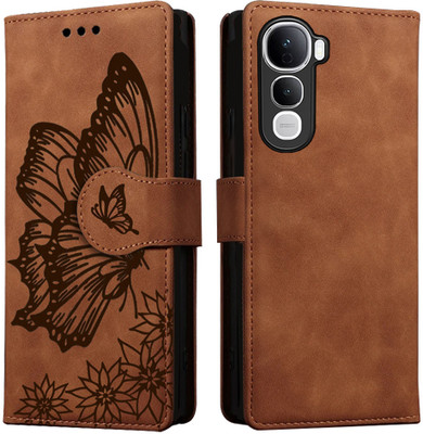 Mobishield Flip Cover for Vivo Y400 Pro 5G(Brown, Camera Bump Protector, Pack of: 1)