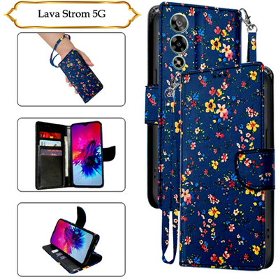 PARGO Flip Cover for Lava Strom 5G(Blue, Pack of: 1)
