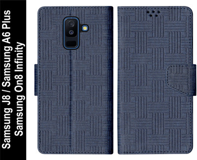 SBMS Flip Cover for Samsung Galaxy J8 / Samsung A6 Plus / Samsung On8 Infinity(Blue, Shock Proof, Pack of: 1)