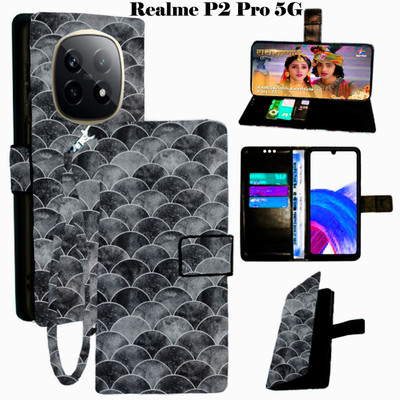 Mxkart Flip Cover for Realme P2 Pro 5G(Black, Pack of: 1)