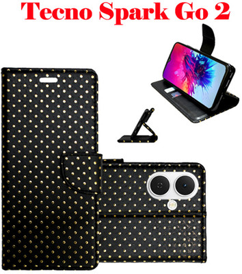 Shanno Enterprises Flip Cover for Tecno Spark Go 2(Black, Pack of: 1)