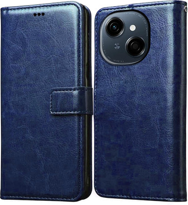 Casotec Flip Cover for Tecno Spark Go 1 4G(Blue, Pack of: 1)
