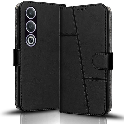 MobiLooks Flip Cover for OPPO A3 Pro 5G(Black, Dual Protection, Pack of: 1)
