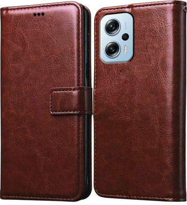 Casotec Flip Cover for Mi Redmi K50i 5G(Brown, Pack of: 1)