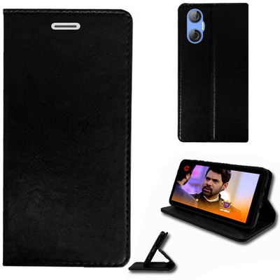 Realgo Flip Cover for Tecno Pova Neo 5G(Black, Pack of: 1)