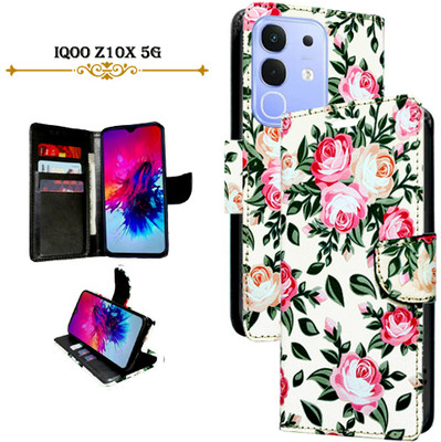 Vacko Flip Cover for iQOO Z10x 5G(White, Pack of: 1)
