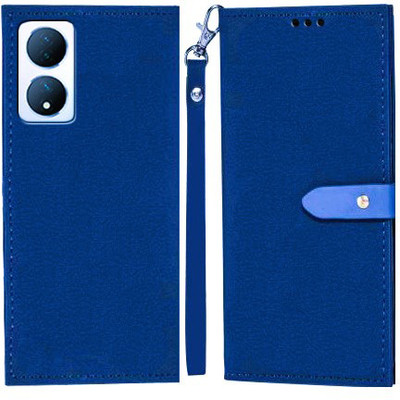 YAYAVAR Flip Cover for Vivo Y100 5G, Vivo Y100A, Vivo T2 5G(Blue, Grip Case, Pack of: 1)