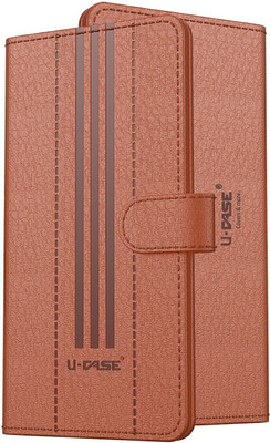 U-CASE Flip Cover for Realme 10 4G|Adjustable Kickstand| Camera Protection|PU Leather Case Cover(Brown, Cases with Holder, Pack of: 1)