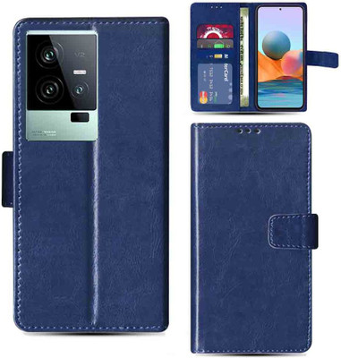 Kalua Mall Flip Cover for IQOO 11 5G flip cover | IQOO V2243A flip cover | Blue(Blue, Magnetic Case, Pack of: 1)