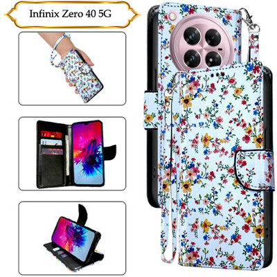 Asmart Flip Cover for Infinix Zero 40 5G(White, Pack of: 1)