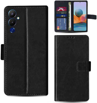 Kalua Mall Flip Cover for Tecno Pova 4 pouch cover | Tecno LG7n pouch cover | Black(Black, Magnetic Case, Pack of: 1)