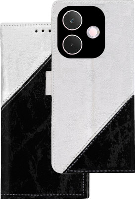 GLOBAL NOMAD Flip Cover for Oppo A5 Pro 5G(White, Black, Dual Protection, Pack of: 1)