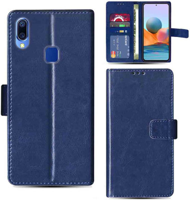 Kalua Mall Flip Cover for Vivo Y95 flip cover | Vivo 1807 flip cover | Blue(Blue, Magnetic Case, Pack of: 1)