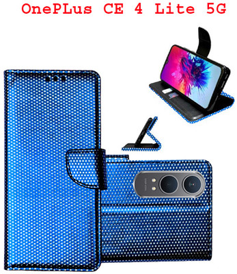 Toklot Flip Cover for OnePLus CE 4 Lite 5G(Blue, Pack of: 1)