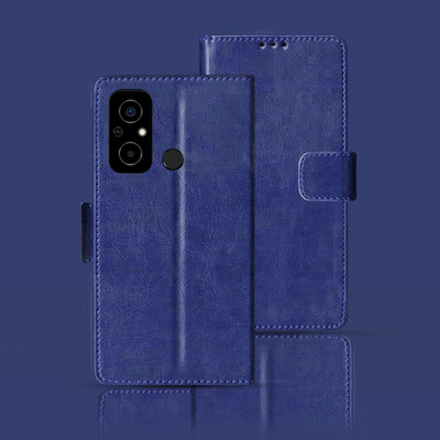 Kalua Mall Flip Cover for Poco C55(Blue, Pack of: 1)