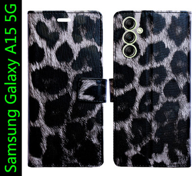 Toklot Flip Cover for Samsung Galaxy A15 5G(Black, White, Pack of: 1)