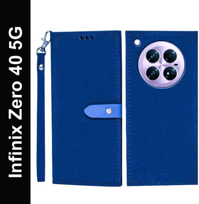 Turncoat Flip Cover for Infinix Zero 40 5G(Blue, Grip Case, Pack of: 1)