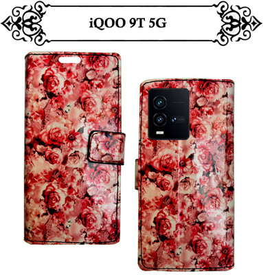Asmart Flip Cover for iQOO 9T 5G(Red, Pack of: 1)