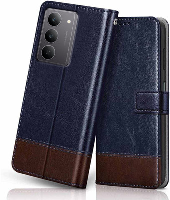 Perkie Flip Cover for realme 14x 5G(Blue, Dual Protection)