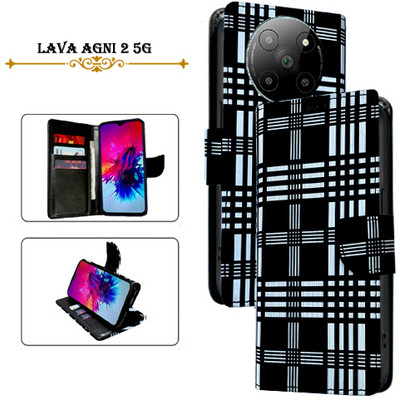 Hpa Flip Cover for Lava Agni 2 5G(Black, Pack of: 1)