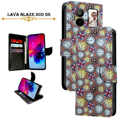PARGO Flip Cover for Lava Blaze Duo 5G(Multicolor, Pack of: 1)