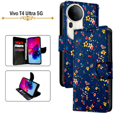 PARGO Flip Cover for Vivo T4 Ultra 5G(Blue, Pack of: 1)
