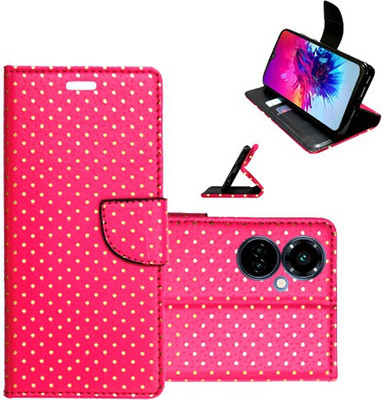 Realgo Flip Cover for Tecno Camon 19 Pro 5G(Pink, Pack of: 1)