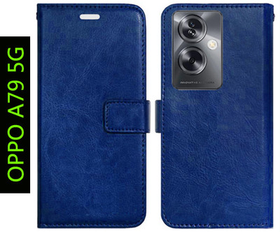 Toklot Flip Cover for OPPO A79 5G(Blue, Pack of: 1)