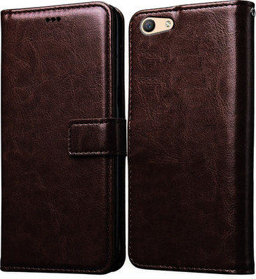 Casotec Flip Cover for Oppo F1s(Brown, Pack of: 1)