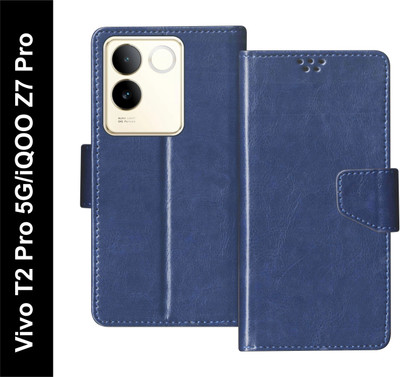 SBMS Flip Cover for iQOO Z7 Pro 5G / Vivo T2 Pro 5G(Blue, Shock Proof, Pack of: 1)