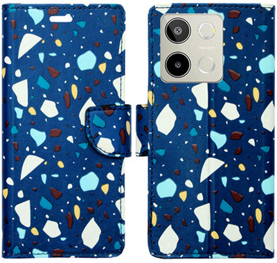 Toklot Flip Cover for Lava Blaze 3 5G(Blue, Pack of: 1)