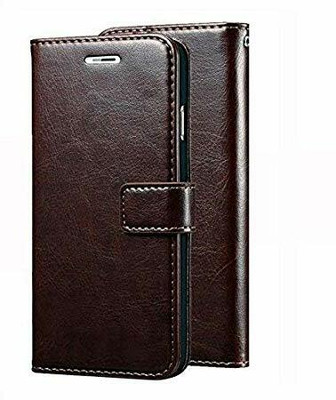 Perkie Flip Cover for Vivo Y100 5G(Brown, Dual Protection)