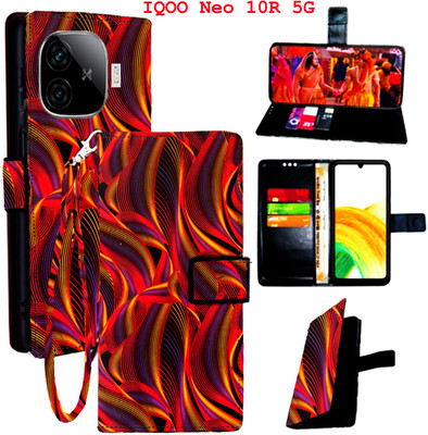 Toklot Flip Cover for IQOO Neo 10R 5G(Red, Pack of: 1)
