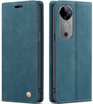Clickcase Flip Cover for vivo V40 Pro 5G(Blue, Dual Protection)