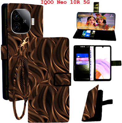 Toklot Flip Cover for IQOO Neo 10R 5G(Brown, Pack of: 1)