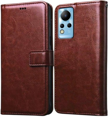 Casotec Flip Cover for Infinix Note 12 4G(Brown, Pack of: 1)