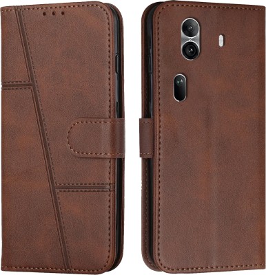 FoneShield Flip Cover for Oppo Reno 11 Pro 5G| Premium Leather Material | Built-in Stand | Card Slots & Wallet(Brown, Card Holder, Pack of: 1)