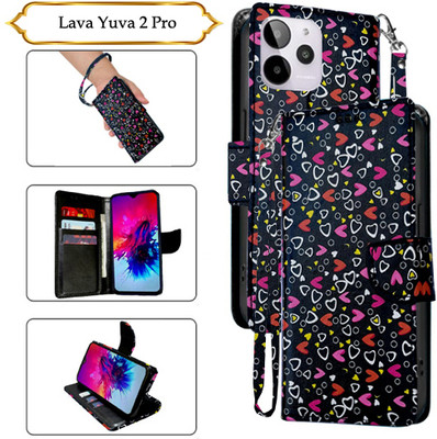 PARGO Flip Cover for Lava Yuva 2 Pro(Black, Pack of: 1)