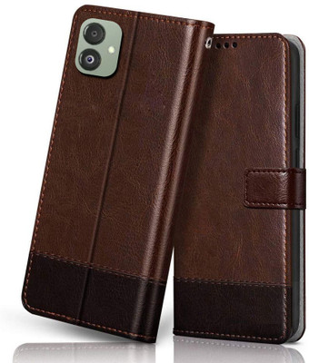 Winkel Flip Cover for SAMSUNG Galaxy F14 5G(Brown, Cases with Holder, Pack of: 1)