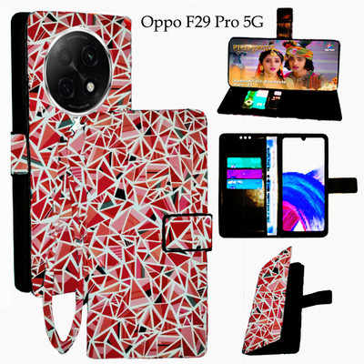 Toklot Flip Cover for Oppo F29 Pro 5G(Red, Pack of: 1)