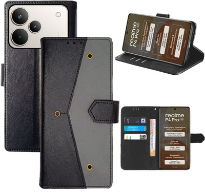 Aaghosh Flip Cover for Realme P4 Pro 5G(Black, Shock Proof, Pack of: 1)