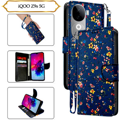 Asmart Flip Cover for iQOO Z9s 5G(Blue, Pack of: 1)