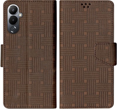 SScase Flip Cover for Tecno Pova 4(Brown, Shock Proof, Pack of: 1)